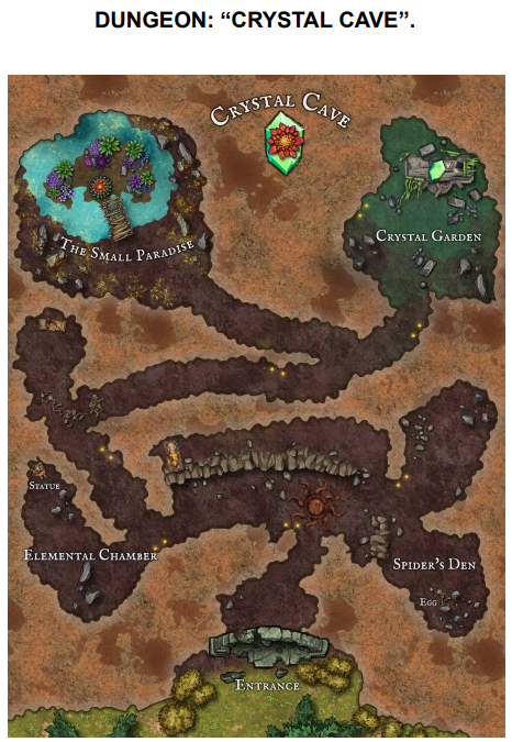 Azadi: Crystal Cave Dungeon Map